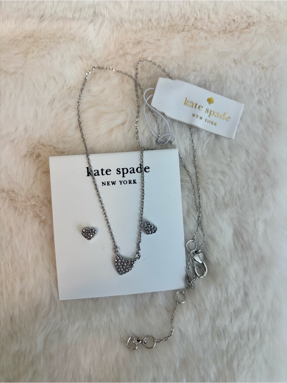 Kate Spade Yours Truly Pave Studs and Mini Pendant Set